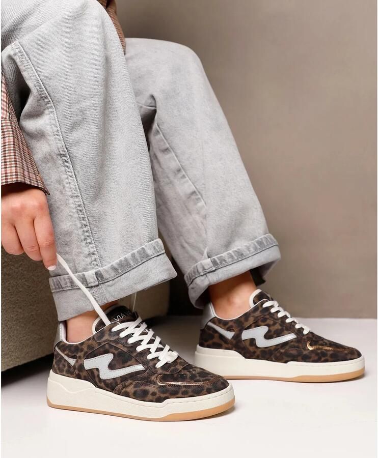 VIA VAI Lage Sneakers Dames Sam Levi Maat: 37 Materiaal: Suède Kleur: Bruin - Foto 3
