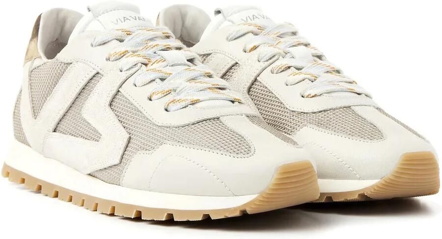 VIA VAI Scott Kenzie Sneakers Dames Leer Mesh Suède Wit - Foto 5