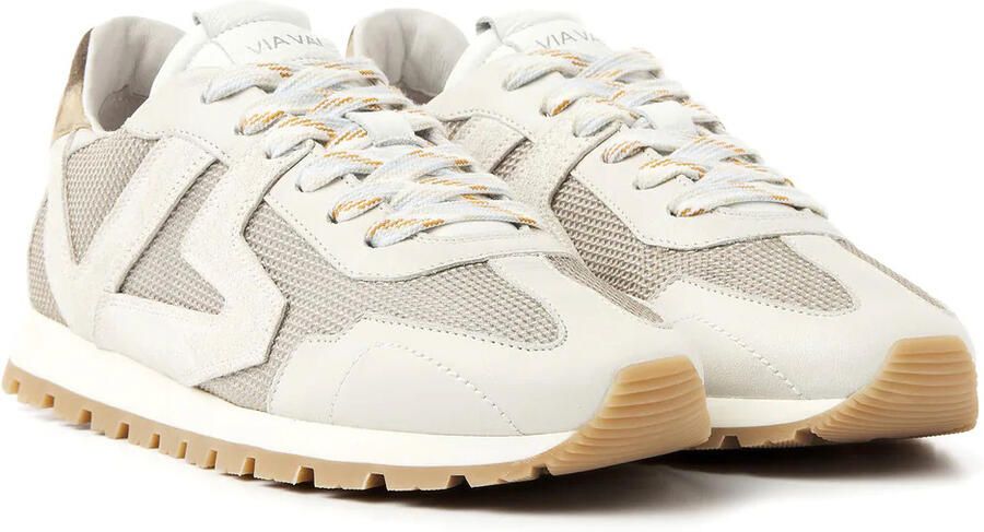 VIA VAI Scott Kenzie Sneakers Dames Leer Mesh Su�de Wit - Foto 4