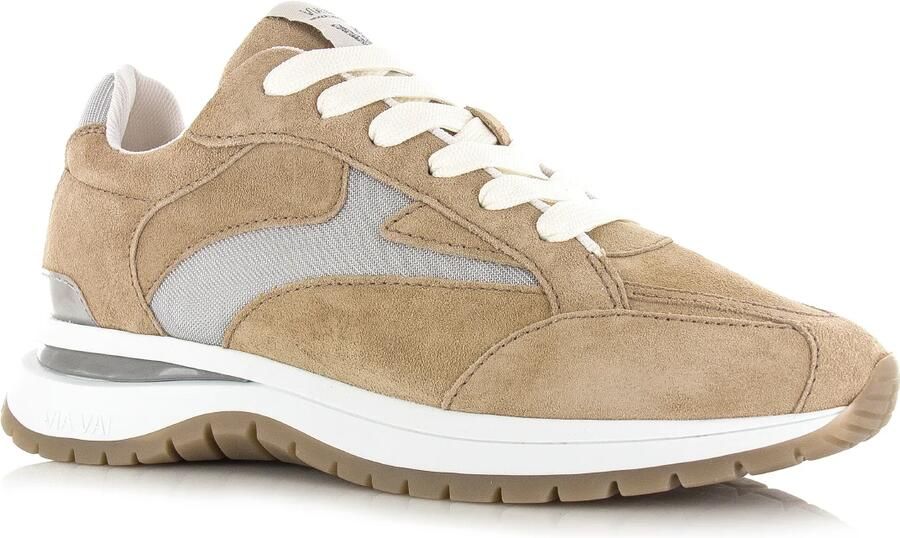 VIA VAI Usher Riggs Sneakers dames Leer Mesh Suède Beige - Foto 7