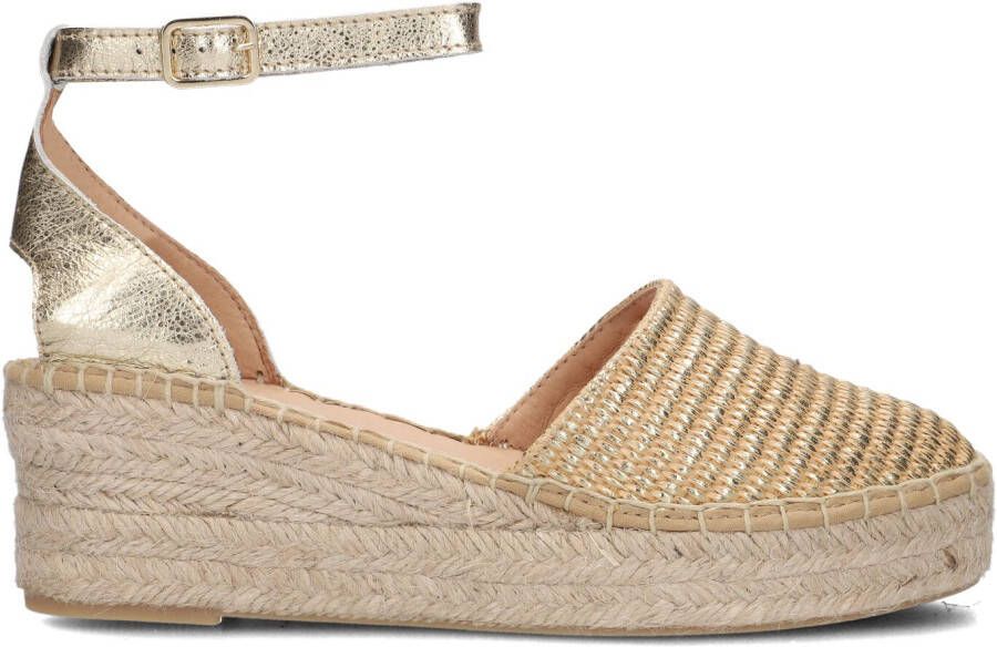 AYANA Espadrilles Dames Yu644 Maat: 39 Materiaal: Leer Kleur: Goud