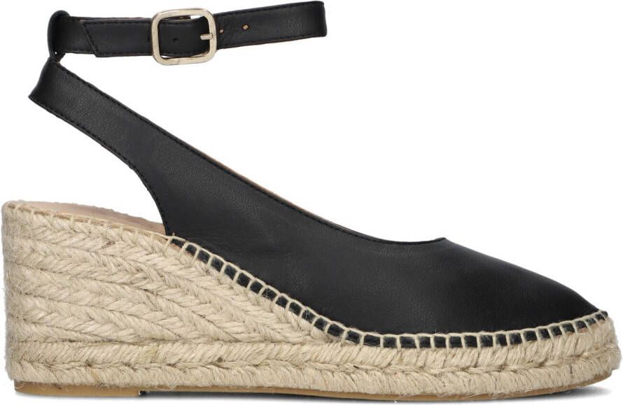 AYANA Espadrilles Dames Yu669 Maat: 40 Materiaal: Leer Kleur: Zwart