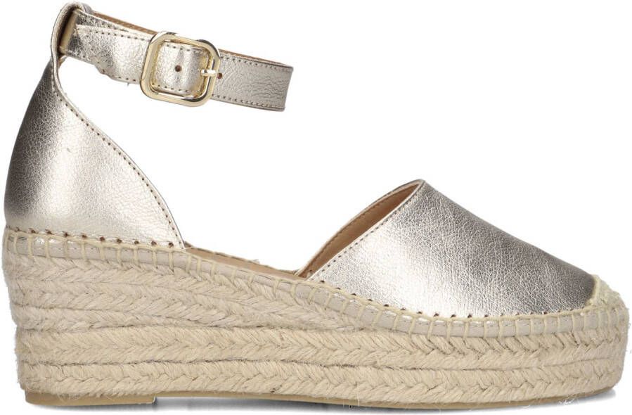 AYANA Espadrilles Dames Yu689 Maat: 40 Materiaal: Leer Kleur: Goudkleurig