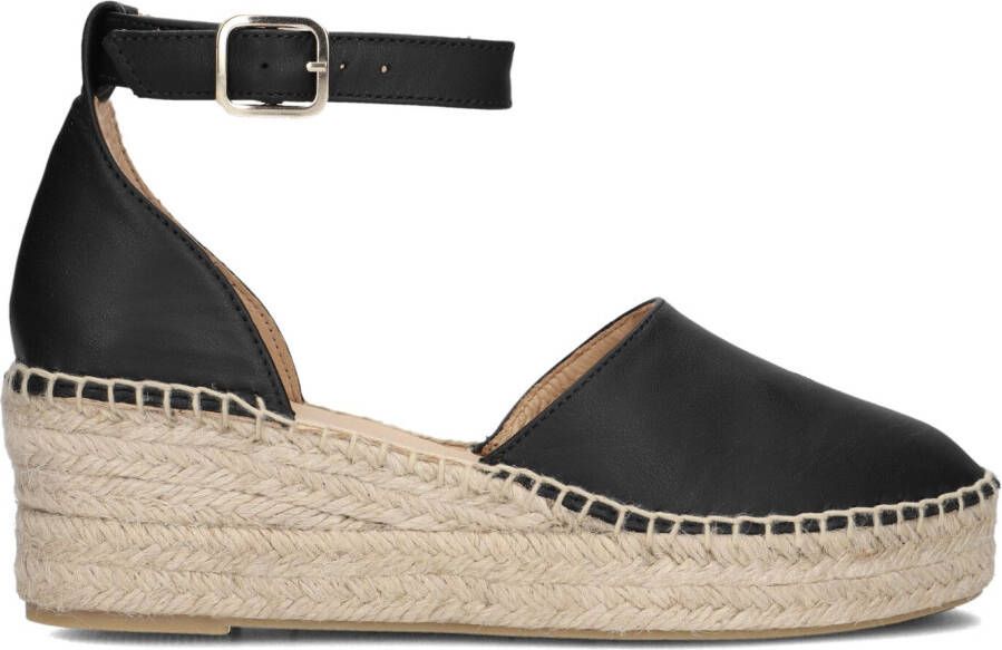 AYANA Espadrilles Dames Yu689 Maat: 40 Materiaal: Leer Kleur: Zwart