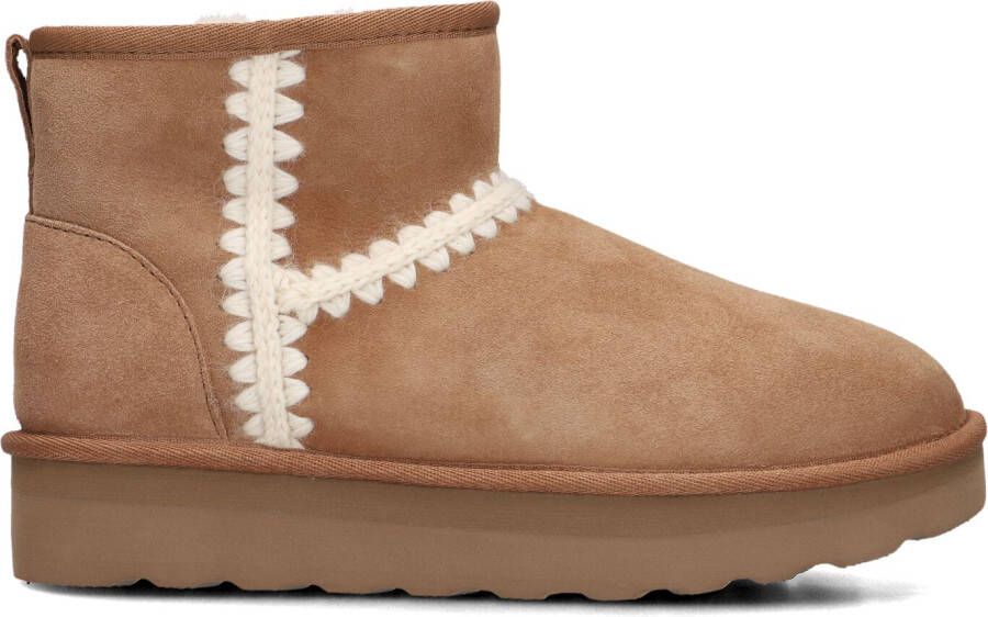 AYANA Vachtlaarzen Dames Sw4w035yw Maat: 43 Materiaal: Suède Kleur: Cognac