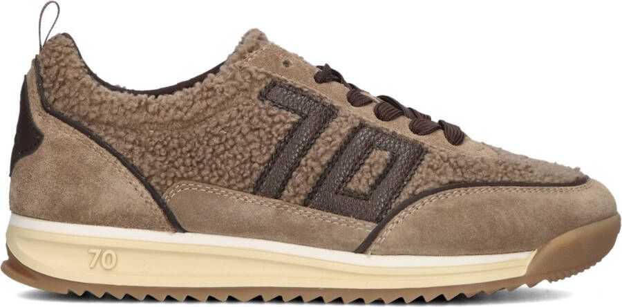 BACK70 Lage Sneakers Dames Jogger Teddy Maat: 37 Materiaal: Leer Kleur: Bruin - Foto 3