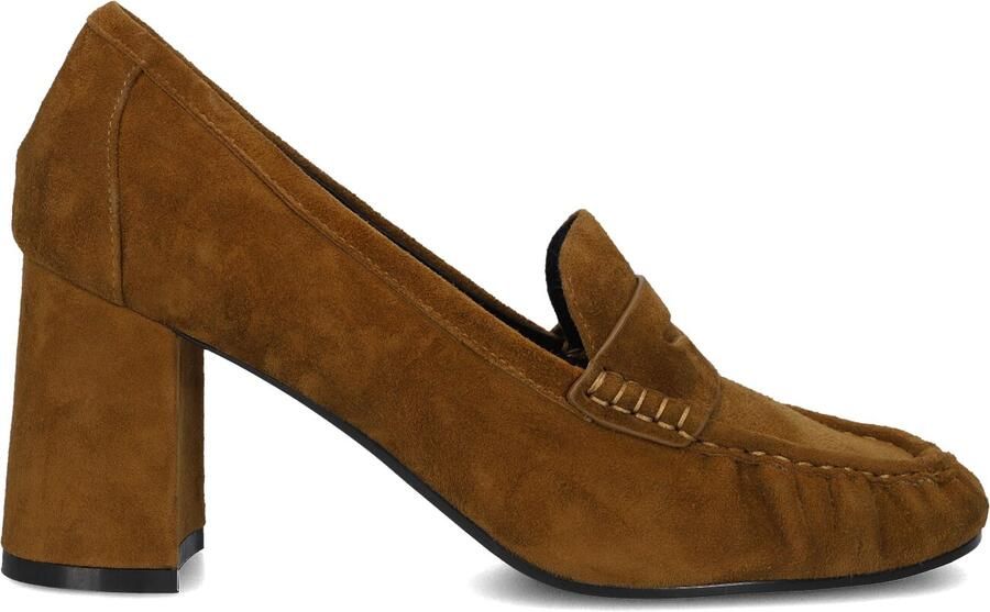 BIBI LOU Clogs Dames Lyra Pumps 80 Suède Cognac