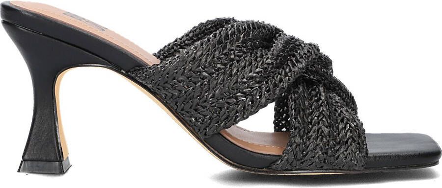 BiBi Lou Sandalen Dames Sandalen Instappers Damesschoenen Leer Blokhak 881Z94 Zwart - Foto 7