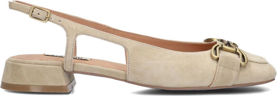 BIBI LOU Slingbacks Dames 545z30vk Maat: 35 Materiaal: Suède Kleur: Beige