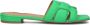 BiBi Lou Slippers Dames Sandalen Instappers Damesschoenen Leer Blokhak 760Z10VK Groen - Thumbnail 3