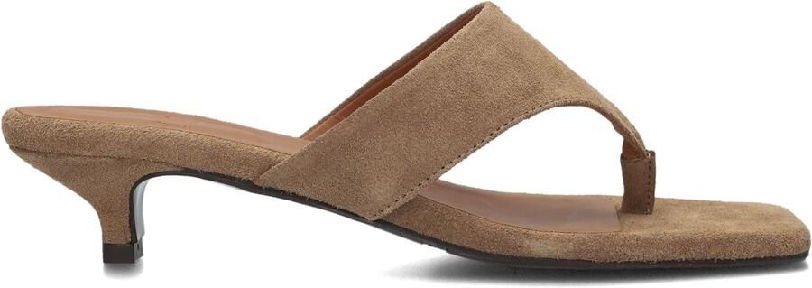 BILLI BI Teenslippers Dames A9627 Maat: 38 Materiaal: Suède Kleur: Taupe