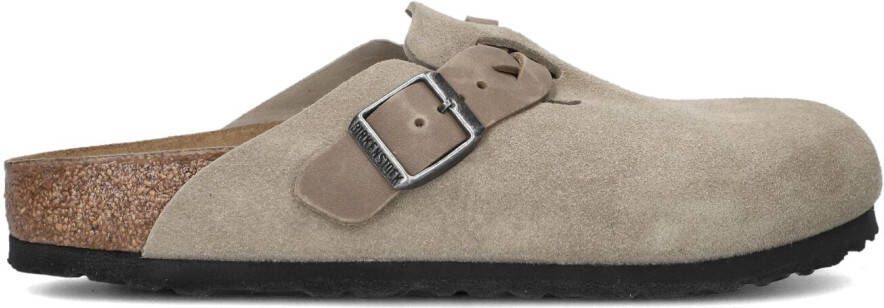 BIRKENSTOCK Instappers Dames Boston Braided Maat: 35 Materiaal: Suède Kleur: Zand