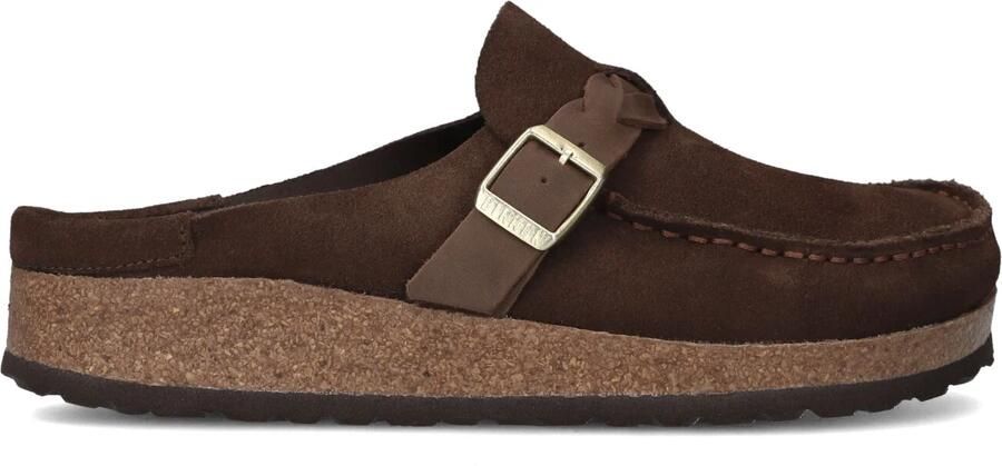BIRKENSTOCK Instappers Buckley Braided Suède Bruin