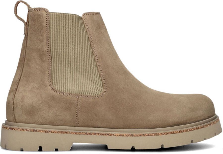 BIRKENSTOCK Chelsea Boots Heren Highwood Slip On Men Maat: 45 Materiaal: Suède Kleur: Taupe