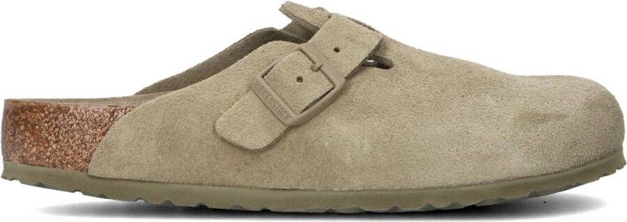BIRKENSTOCK Instappers Dames Boston Sue Maat: 41 Materiaal: Suède Kleur: Groen