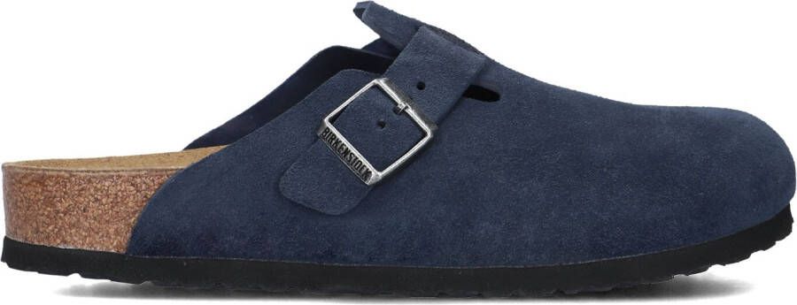 BIRKENSTOCK Instappers Heren Boston Bs Maat: 47 Materiaal: Suède Kleur: Blauw