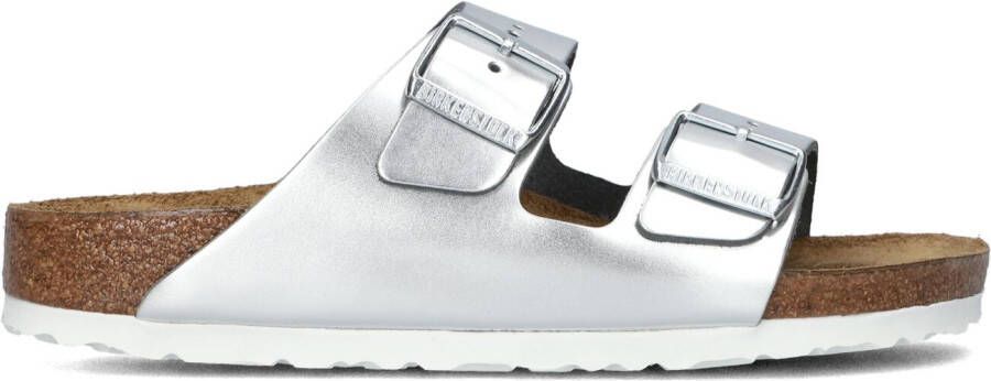 BIRKENSTOCK Slippers Dames Arizona Met Shine Maat: 36 Materiaal: Leer Kleur: Zilver
