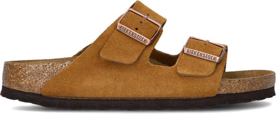 BIRKENSTOCK Slippers Dames Arizona Sue Maat: 42 Materiaal: Suède Kleur: Cognac - Foto 3