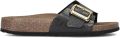 BIRKENSTOCK Slippers Dames Catalina Cushion Buckle Leatherlook Zwart - Zwart