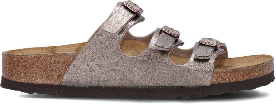 BIRKENSTOCK Slippers Dames Florida Bs Maat: 38 Materiaal: Leatherlook Kleur: Bronskleurig - Foto 5
