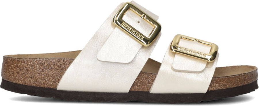 BIRKENSTOCK Slippers Dames Sydney Cushion Buckle Maat: 42 Materiaal: Leatherlook Kleur: Goud