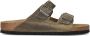 Birkenstock Slipper Arizona 1019313 Khaki Groen Vet Leer Normaal Zacht Voetbed - Thumbnail 4