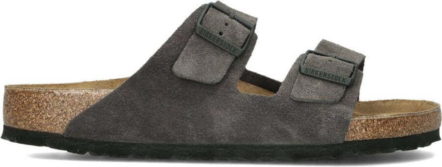 BIRKENSTOCK Slippers Heren Arizona Heren Maat: 48 Materiaal: Suède Kleur: Grijs