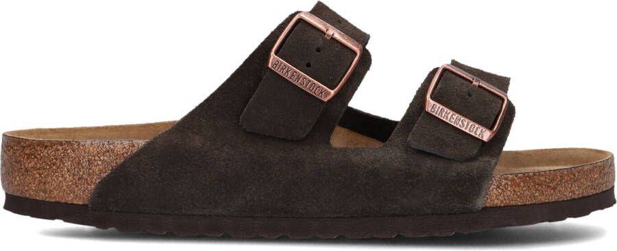 BIRKENSTOCK Slippers Heren Arizona Sue Maat: 40 Materiaal: Suède Kleur: Bruin