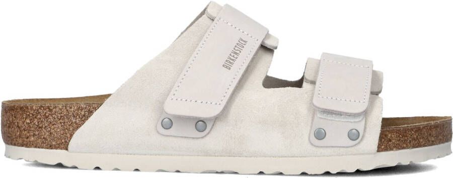 BIRKENSTOCK Slippers Heren Uji Maat: 40 Materiaal: Suède Kleur: Wit - Foto 5