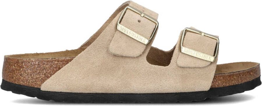 BIRKENSTOCK Slippers Dames Arizona Dames Maat: 42 Materiaal: Suède Kleur: Beige