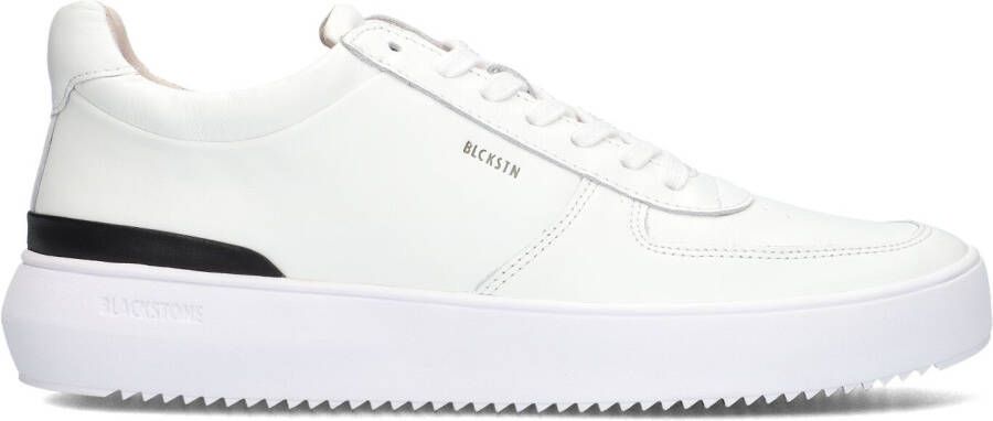 BLACKSTONE Lage Sneakers Heren Bg165 Maat: 44 Materiaal: Leer Kleur: Wit