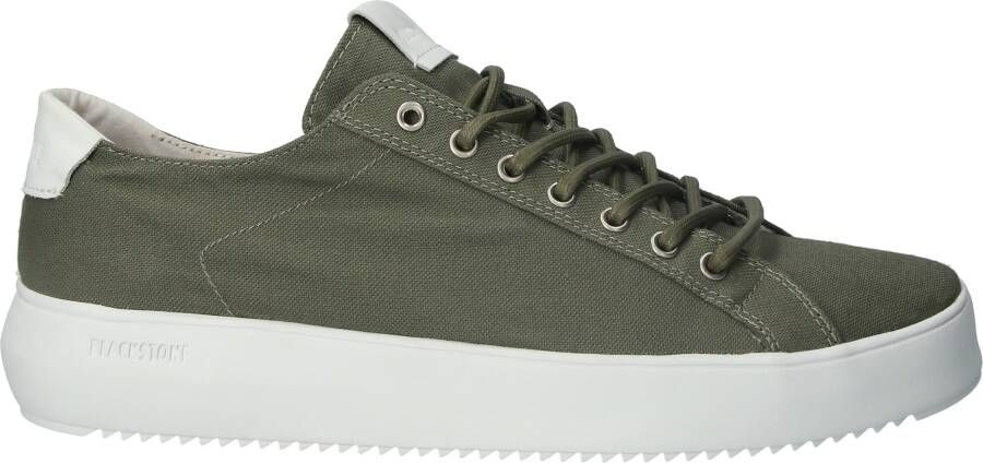 Blackstone Morgan Zg30 Green Canvas LOW Sneaker Groen Heren - Foto 4