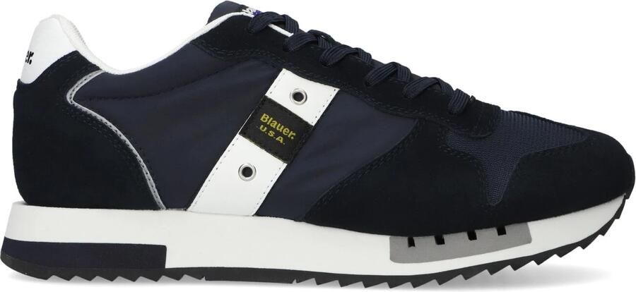 BLAUER Lage Sneakers Heren Queen01 Maat: 43 Materiaal: Textiel Kleur: Blauw