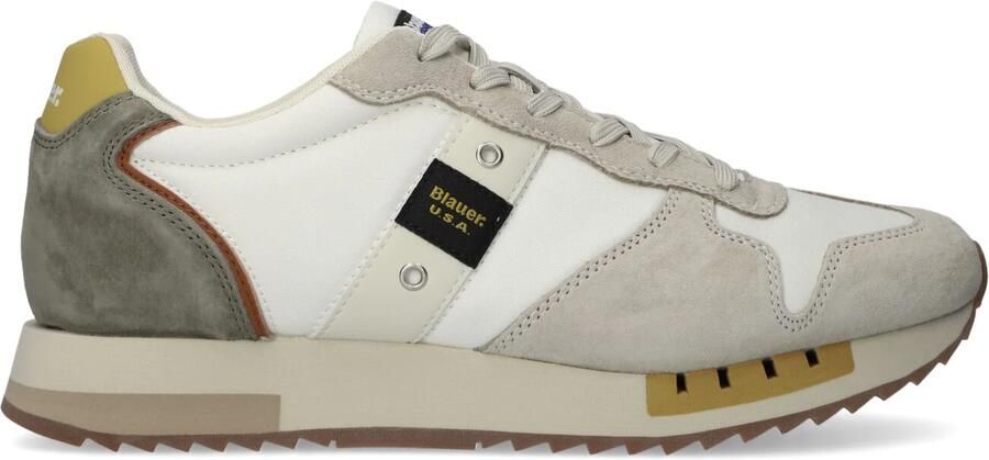 BLAUER Lage Sneakers Heren Queen01 Maat: 45 Materiaal: Textiel Kleur: Beige - Foto 3