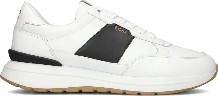 Boss Hugo Sneakers Heren Lage sneakers Herenschoenen Leer Jace Runn Wit zwart - Foto 3