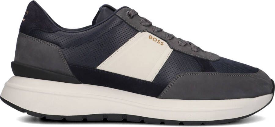 BOSS Lage Sneakers Heren Jace Runn Maat: 40 Materiaal: Leer Kleur: Blauw - Foto 2
