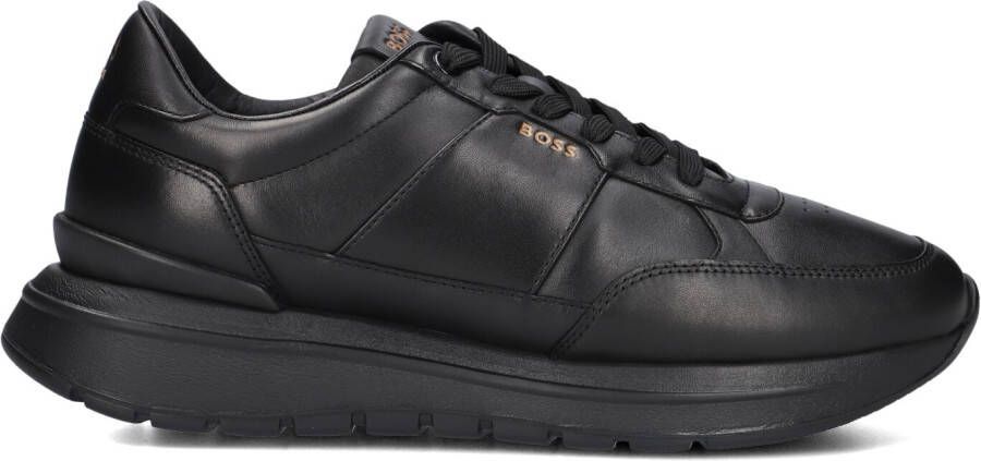 BOSS Lage Sneakers Heren Jace Runn Maat: 46 Materiaal: Leer Kleur: Zwart