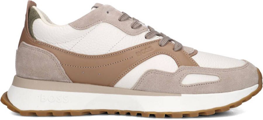 BOSS Lage Sneakers Heren Jonah Runn Maat: 46 Materiaal: Leer Kleur: Beige - Foto 2