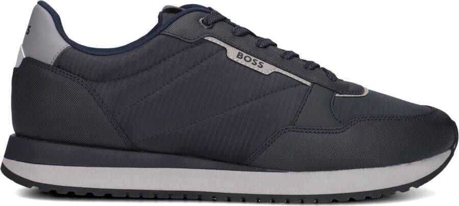 BOSS Lage Sneakers Heren Kai Runn Maat: 41 Materiaal: Leer Kleur: Blauw - Foto 2