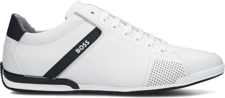 BOSS Lage Sneakers Heren Saturn Lowp Maat: 46 Materiaal: Leer Kleur: Wit