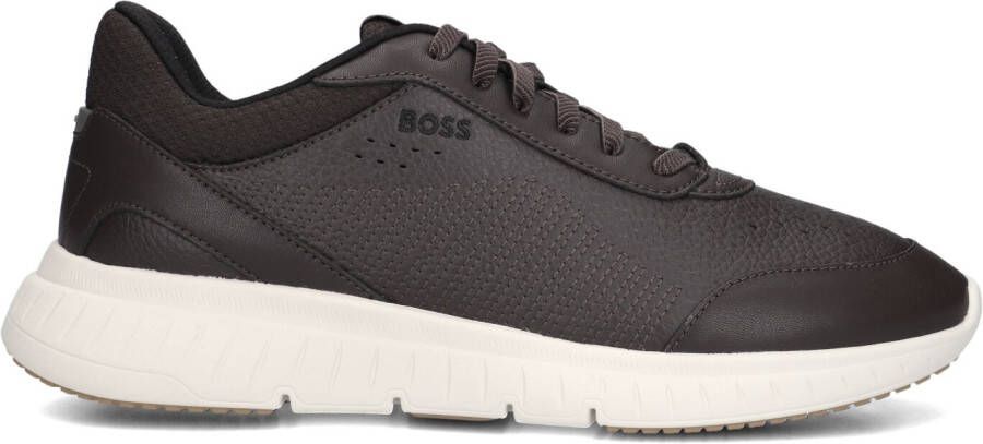 BOSS Lage Sneakers Heren Titanis_runn Maat: 39 Materiaal: Leer Kleur: Bruin