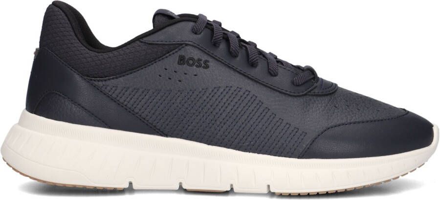 BOSS Lage Sneakers Heren Titanis_runn Maat: 45 Materiaal: Leer Kleur: Blauw