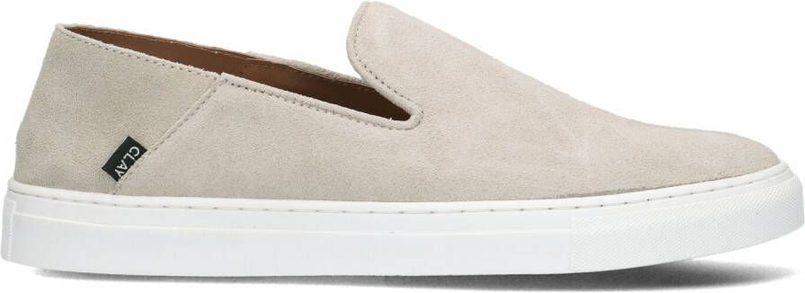 CLAY Instappers Heren Shn2311 Maat: 43 Materiaal: Suède Kleur: Beige