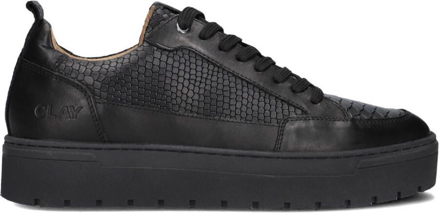 CLAY Lage Sneakers Heren Lpivar Maat: 48 Materiaal: Leer Kleur: Zwart - Foto 2