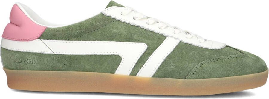 CLOSED Lage Sneakers Dames Sneaker Maat: 36 Materiaal: Suède Kleur: Groen