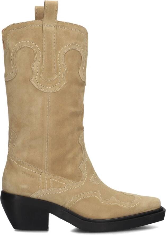 COPENHAGEN STUDIOS Cowboylaarzen Dames Cph233 Maat: 36 Materiaal: Suède Kleur: Beige - Foto 2