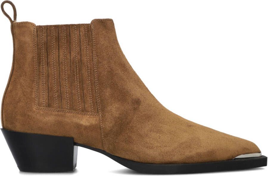 COPENHAGEN STUDIOS Enkellaarsjes Dames Cph244 Maat: 36 Materiaal: Suède Kleur: Cognac - Foto 3