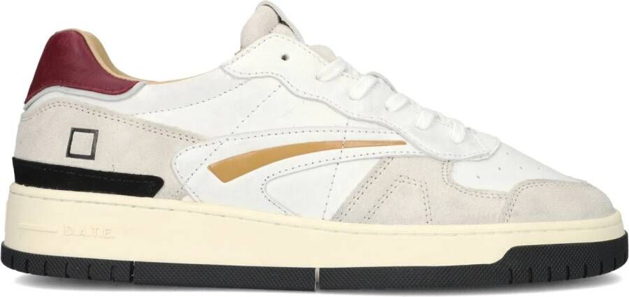 D.A.T.E Lage Sneakers Heren Torneo Pure Vintage Maat: 43 Materiaal: Leer Kleur: Wit