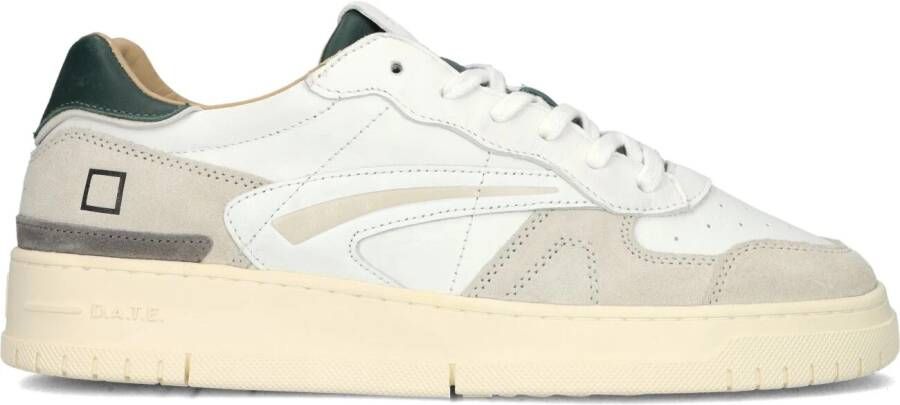 D.A.T.E Lage Sneakers Heren Torneo Pure Vintage Maat: 42 Materiaal: Leer Kleur: Wit