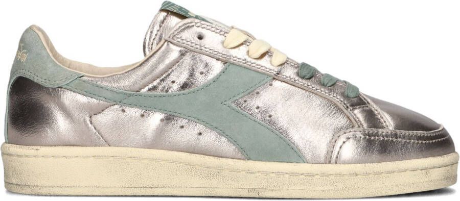 DIADORA HERITAGE Lage Sneakers Dames Prestige Metal Used Maat: 41 Materiaal: Leer Kleur: Zilverkleurig